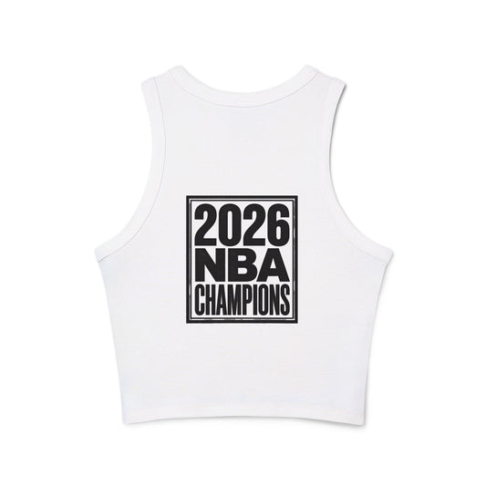 Knicks Crop Top — Women's Micro Rib Racer Tank