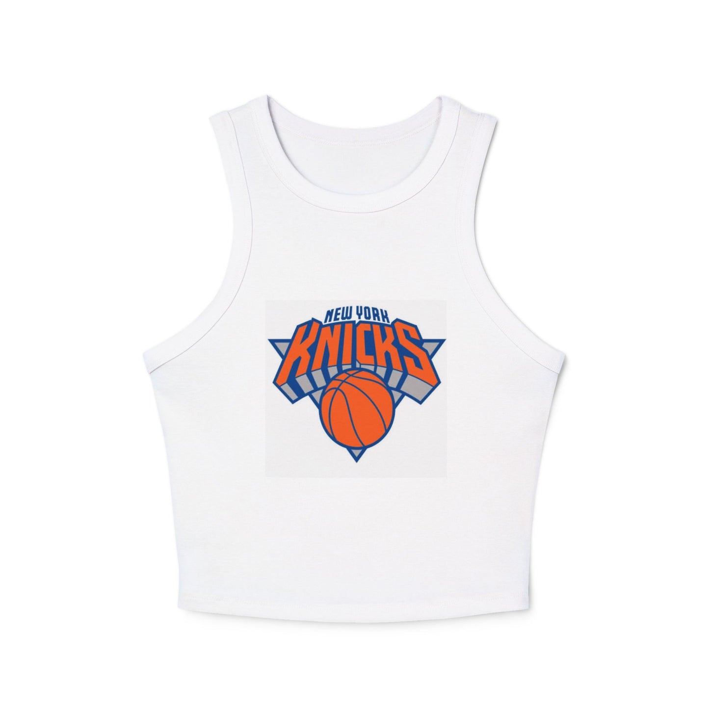 Knicks Crop Top — Women's Micro Rib Racer Tank