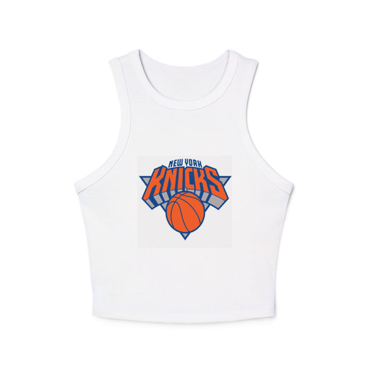 Knicks Crop Top — Women's Micro Rib Racer Tank